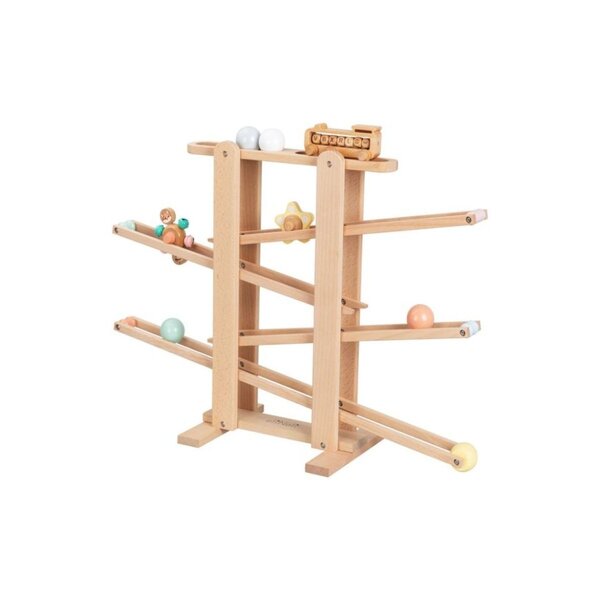 Circuit à billes en bois XL avec train