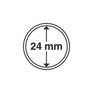 Capsules rondes 24mm pour monnaies de collection. Paquet - 100 capsules