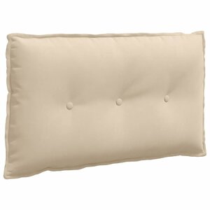 vidaXL Coussin de Dos Crème 80 x 50 cm Tissu en microfibre