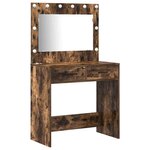 vidaXL Table de Toilette avec tiroir 2 Pièces Marron 40 x 41 x 75 cm