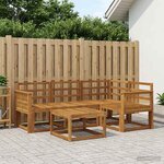 vidaXL Ensemble de canapés d'extérieur 5 pc Naturel