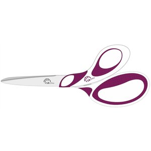 Ciseaux asymétrique 'SOFT GRIP 17' bi-matière 17cm Violet/Blanc LB OFFICE