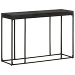 vidaXL Table console Noir 110x35x76 cm Bois d'acacia et de manguier