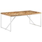 vidaXL Table à manger 180x90x76 cm Bois massif d'acacia et de manguier