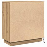 vidaXL Cabinet de chevet avec tiroir chêne artisanal 71 x 34.5 x 75 cm