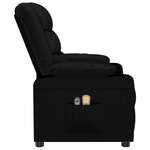 vidaXL Fauteuil électrique de massage Noir Similicuir