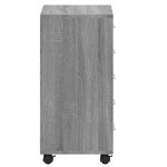 vidaXL Armoire à tiroirs avec roulettes Sonoma gris Bois d'ingénierie