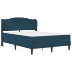 vidaXL Cadre de lit avec tête de lit Bleu 160 x 200 cm Velours