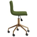 vidaXL Chaises pivotantes à manger lot de 4 vert clair velours