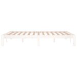 vidaXL Cadre de lit sans matelas blanc bois massif 150x200 cm