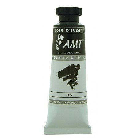 Peinture à l'huile fine en tube noir d'ivoire 45ml - amt