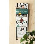 Porte revue mural 4 compartiments métal mag