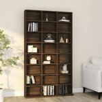 vidaXL Armoire à CD Chêne marron 102x23x177 5 cm Bois d'ingénierie