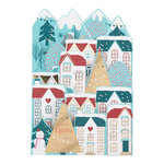 Carte De Vœux Accordéon - Village Enneigé - Draeger paris