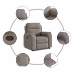 vidaXL Fauteuil inclinable Taupe Tissu