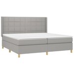 vidaXL Sommier à lattes de lit matelas LED Gris clair 200x200 cm Tissu