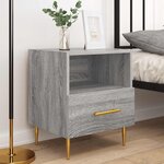vidaXL Tables de chevet 2 Pièces sonoma gris 40x35x47 5 cm
