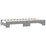vidaXL Lit de jour avec lit gigogne gris clair 90x200 cm tissu