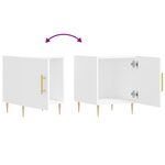 vidaXL Table de chevet blanc 40x40x50 cm bois d’ingénierie