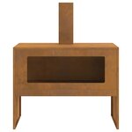 vidaXL Braise Marron 80 x 50 x 96 cm Acier Corten