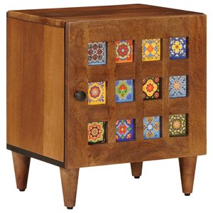 vidaXL Cabinet de chevet Marron 40 x 33 x 46 cm Bois de mangue massif