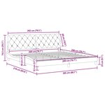 vidaXL Cadre de lit sans matelas bleu 200x200 cm velours