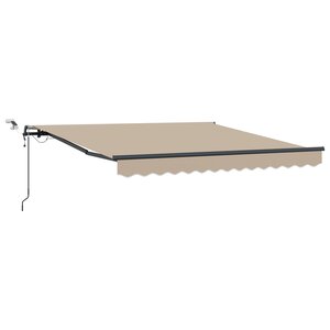 Auvent rétractable automatique vidaXL avec LED Beige 300x250 cm