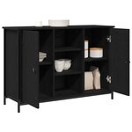 vidaXL Buffet Chêne noir 100 x 35 x 70 cm