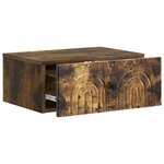 vidaXL Cabinet de chevet mural 2 Pièces Chêne fumé 49 x 34 5 x 20 cm