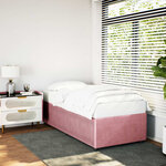 vidaXL Cadre de lit Rose 90x200 cm Velours