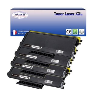 4 Toners compatibles avec Brother TN3170, TN3280 pour Brother HL5370 HL5370DW HL5240DN2LT HL5240DNLT HL5350DN2LT HL5350DNLT - T3AZUR