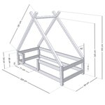 Lit cabane enfant TAHUKA 90 x 200 vert sauge