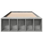 vidaXL Cadre de lit sans matelas gris béton 90x200 cm