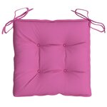 vidaXL Coussins de chaise lot de 2 rose 50x50x7 cm tissu oxford