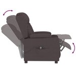 vidaXL Fauteuil inclinable électrique Marron foncé Tissu
