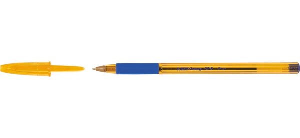 Stylo bille ORANGE GRIP Pte Fine 0,7mm Encre Bleu BIC