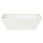 vidaXL Jardinière en acier blanche de 50x50x15 cm