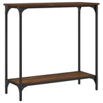 vidaXL Table console chêne marron 75x30 5x75 cm bois d'ingénierie