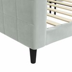 vidaXL Lit de repos sans matelas gris clair 90x200 cm velours