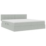 vidaXL Lit de Rangement Gris clair 200 x 200 cm Velours