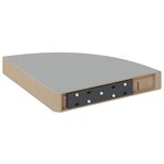 vidaXL Étagères d'angle flottantes 2Pièces gris brillant 25x25x3 8cm MDF