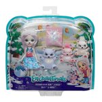 ENCHANTIMALS Vallée Enneigée Poupée Pristina Ours Polaire 15 cm et Glacier