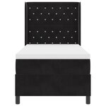 Lit avec sommier et matelas vidaXL avec LED Noir 100x200 cm Velours