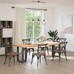 vidaXL Pieds de table à manger en T 2 pièces Anthracite 60 x 35 x (72-73) cm Acier
