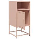 vidaXL Tables de chevet 2 Pièces rose 36x39x78 cm acier