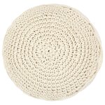 vidaXL Pouf fait à la main en macramé 45 x 30 cm Coton