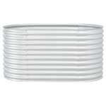 vidaXL Lit surélevé de jardin 160x80x81 cm Acier galvanisé Argenté