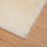 vidaXL Tapis en Fourrure Synthétique de Lapin Crème 120 x 170 cm