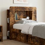 vidaXL Cabinet de Tête de Lit Chêne fumé Bois d’ingénierie