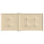 vidaXL Coussins de chaise de jardin dossier haut lot de 6 beige tissu